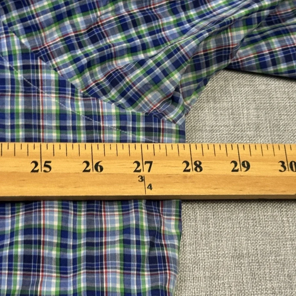 Ralph Lauren Button-Down Shirt Mens 2XL Multicolor Plaid Short Sleeve Cotton